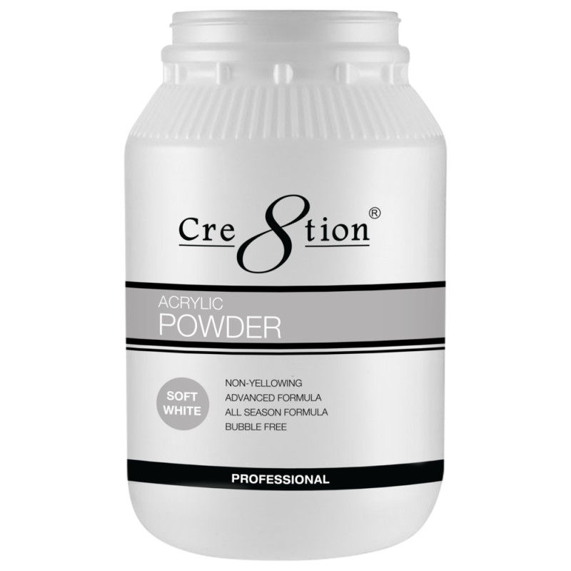 Cre8tion Acrylic Powder, 88 oz, 01439 - Soft White